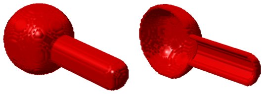 3D rendering (and cut away view) showing our model of the membrane surface area. 