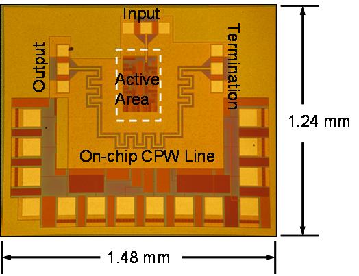Fig.3 Chip micrograph of the 10-tap DWG prototype.